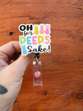 Peep Bunny badge reel, Nurse badge, Easter badge Reel, Holiday Badge, name tag, Ph for peep sake, easter bunny Badge, Teacher badge