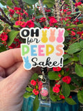 Peep Bunny badge reel, Nurse badge, Easter badge Reel, Holiday Badge, name tag, Ph for peep sake, easter bunny Badge, Teacher badge