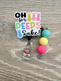 Peep Bunny badge reel, Nurse badge, Easter badge Reel, Holiday Badge, name tag, Ph for peep sake, easter bunny Badge, Teacher badge