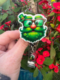 Saint Patrick’s Day Badge, Leprechaun Badge, Top Hat Badge, Clover Badge, Shamrock Badge, Lucky Badge, St Patrick’s Day Badge, Worker Badge