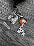 Giraffe Zoo Animal Badge Charm, Cute Badge Holder Charm, Badge Buddy, Zoo Animal Badge Buddy, Badge Reel Charms, Zoo Charm, Giraffe Charm