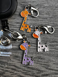 Giraffe Zoo Animal Badge Charm, Cute Badge Holder Charm, Badge Buddy, Zoo Animal Badge Buddy, Badge Reel Charms, Zoo Charm, Giraffe Charm
