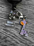 Giraffe Zoo Animal Badge Charm, Cute Badge Holder Charm, Badge Buddy, Zoo Animal Badge Buddy, Badge Reel Charms, Zoo Charm, Giraffe Charm