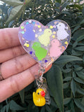 Easter badge reel, Bunny badge reel, character badge, Easter badge Reel, spring badge, name tag, anniversary gift, baby chicks badge, spring