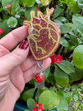 Cardiology Nurse, Anatomy heart badge, Anatomical Heart Badge , Heart Retractable Badge Reel, Anatomy ID Holder, RT, CICU, Cardiologist