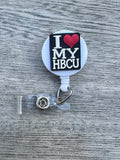 HBCU, I love my HBCU, historically black colleges and university, college badge, work badge, name badge, teacher badge, black student