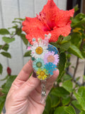Pressed Flowers Anatomical heart badge, Anatomy ID Holder, RN Badge, Cardiology Nurse, CICU badge, Science, Acs Badge, Cct badge, Crat Badge