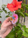 Pressed Flowers Anatomical heart badge, Anatomy ID Holder, RN Badge, Cardiology Nurse, CICU badge, Science, Acs Badge, Cct badge, Crat Badge