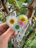 Pressed Flowers heart badge, Heart Retractable Badge Reel, RN Key Card, Spring Badge Reel, Flower Badge Reel, Teacher Badge, Worker ID badge