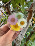 Pressed Flowers heart badge, Heart Retractable Badge Reel, RN Key Card, Spring Badge Reel, Flower Badge Reel, Teacher Badge, Worker ID badge