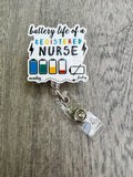 Battery life of a registered nurse, funny badge reel, Nurse Badge, Student Nurse, ID badge, Name Badge, Office ID holder, RN badge