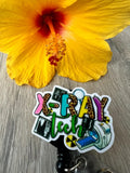 Xray Tech Retractable Badge Reel, radiologist badge, funny badge reel, Nurse Badge, Student Nurse, ID badge, RAD badge, Radiology Badge