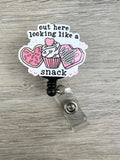 Cupcake Retractable Badge Reel, funny badge reel, Nurse Badge, Student Nurse, ID badge, Teacher badge, Name Badge Holder, Office ID holder