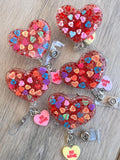 Valentines badge reel, sweetheart badge, be mine badge, heart badge, candy badge, fun badge, peds badge, teacher badge, nurse badge