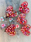 Valentines badge reel, sweetheart badge, be mine badge, heart badge, candy badge, fun badge, peds badge, teacher badge, nurse badge