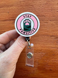 Pawsitive Badge Reel, Toe Beans badge, Kitten Badge, Stay PAWsitive badge, LVT badge, Nurse Gift, DVM badge, RVT badge, Veterinary Badge