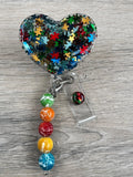 Autism Badge, Be Kind badge, heart badge, Autistic Badge, ASD Badge, Neurodivergent Badge, Puzzle Badge, psychiatrists, mental health month