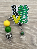 Saint Patrick’s Day Badge, Clover Badge, Leprechaun Badge, St Patrick’s Day Badge, Green Holiday Badge, Shamrock badge