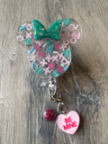 Xoxo Love Badge , So Cute Badge Reel, Love Badge Reel, sweetheart badge, be mine badge, Valentine's badge, heart badge, Nurse badge