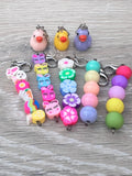 Spring Beads Badge Attachment, Easter Beads, Spring Beads, Bunny Beads, Badge Attachment, Badge Reel Extras, Nurse, Teacher, Worker Badge