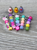 Spring Beads Badge Attachment, Easter Beads, Spring Beads, Bunny Beads, Badge Attachment, Badge Reel Extras, Nurse, Teacher, Worker Badge