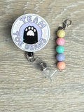 Toe Beans badge, Kitten Badge, Stay PAWsitive badge, LVT badge, Nurse Gift, DVM badge, RVT badge, Veterinary Badge, Vet tech Badge