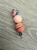 Silicone Beads Badge Reel Attachment, Silicone Beads Badge Buddies, Keychain attachment, Tye dye Beads, Badge Buddy, Badge Holder