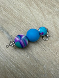 Silicone Beads Badge Reel Attachment, Silicone Beads Badge Buddies, Keychain attachment, Tye dye Beads, Badge Buddy, Badge Holder